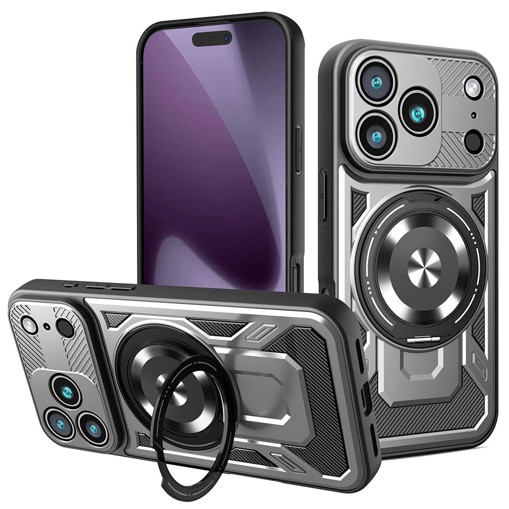 Capa para Apple iPhone 17 Pro, Techsuit, RuggedCam, Cinza