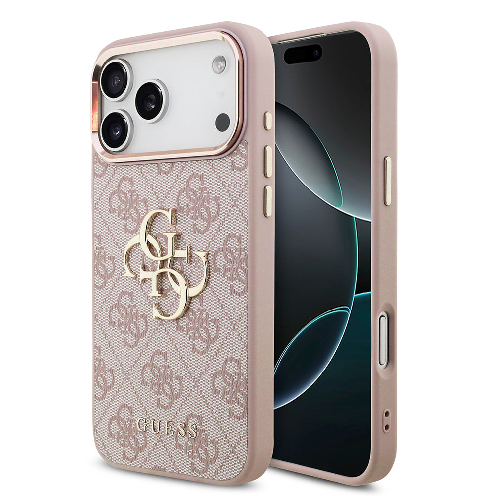Capa para Apple iPhone 18 Pro / 17 Pro, Guess, 4G Big Classic Logo, Rosa