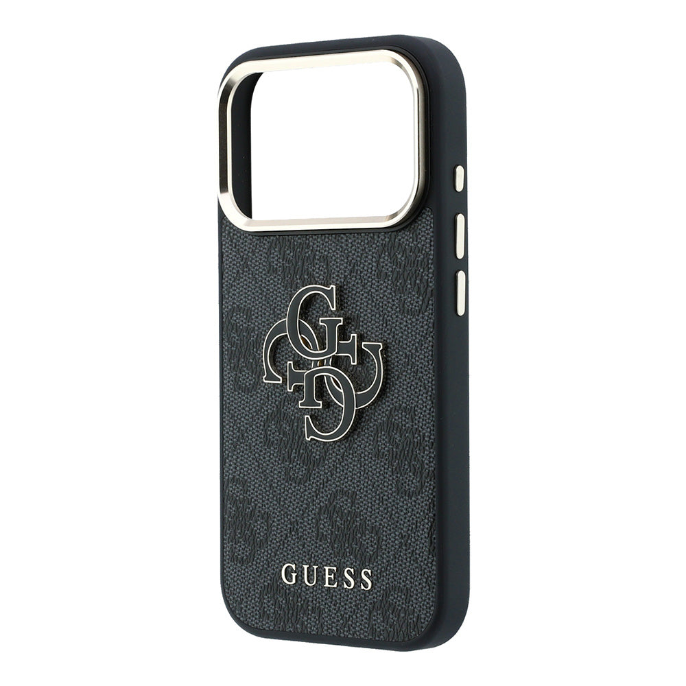 Capa para Apple iPhone 18 Pro / 17 Pro, Guess, 4G Big Resin Logo, Preta