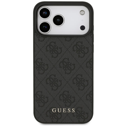 Capa para Apple iPhone 18 Pro / 17 Pro, Guess, 4G Classic Logo, Preta