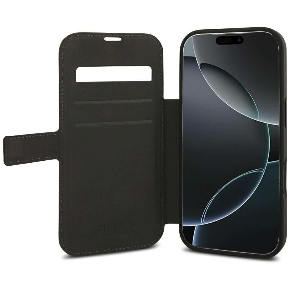 Capa para Apple iPhone 18 Pro / 17 Pro, Guess, Logótipo Metálico 4G, Castanha