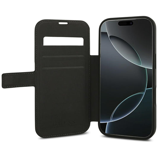 Capa para Apple iPhone 18 Pro / 17 Pro, Guess, Logótipo Metálico 4G, Preta