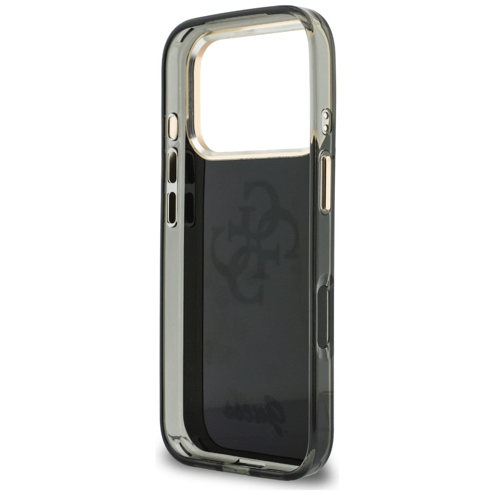 Capa para Apple iPhone 18 Pro / 17 Pro, Guess, IML 4G Metal Script, Preta