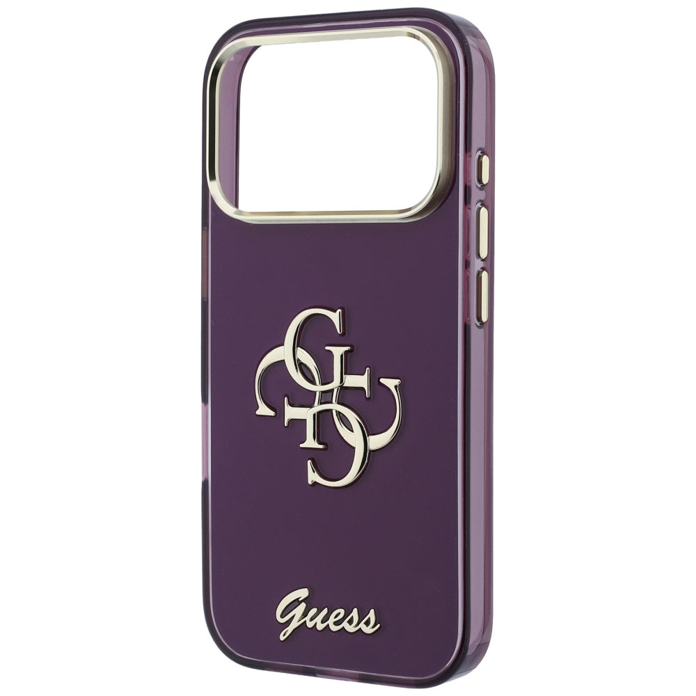 Capa para Apple iPhone 18 Pro / 17 Pro, Guess, IML 4G Metal Script, Vinho