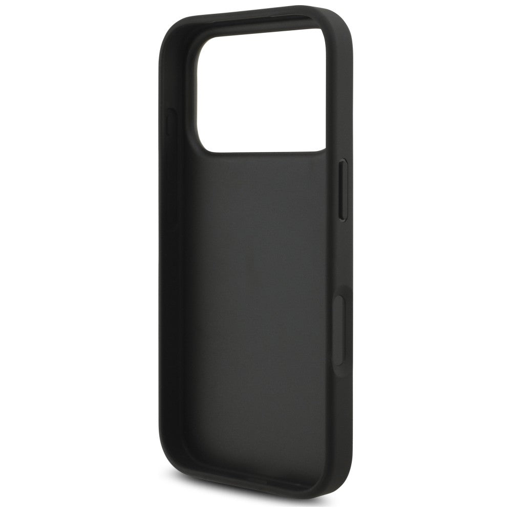 Capa para Apple iPhone 18 Pro / 17 Pro, Karl Lagerfeld, Saffiano Mono Patch Choupette, Preta