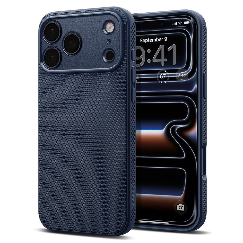 Capa para Apple iPhone 18 Pro / 17 Pro, Spigen, Liquid Air, Azul Marinho ACS12150
