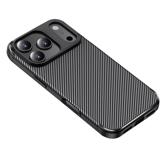 Capa para Apple iPhone 18 Pro / 17 Pro, Techsuit, CarbonFiber, Preta