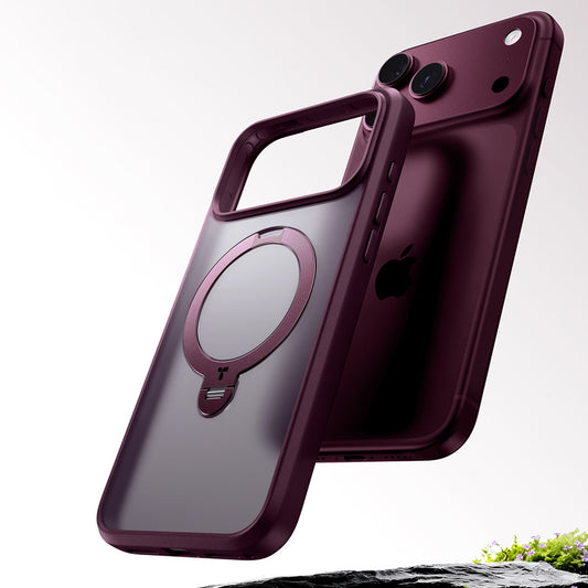 Capa MagSafe para Apple iPhone 18 Pro / 17 Pro, Torras, Ostand Spin, Roxo