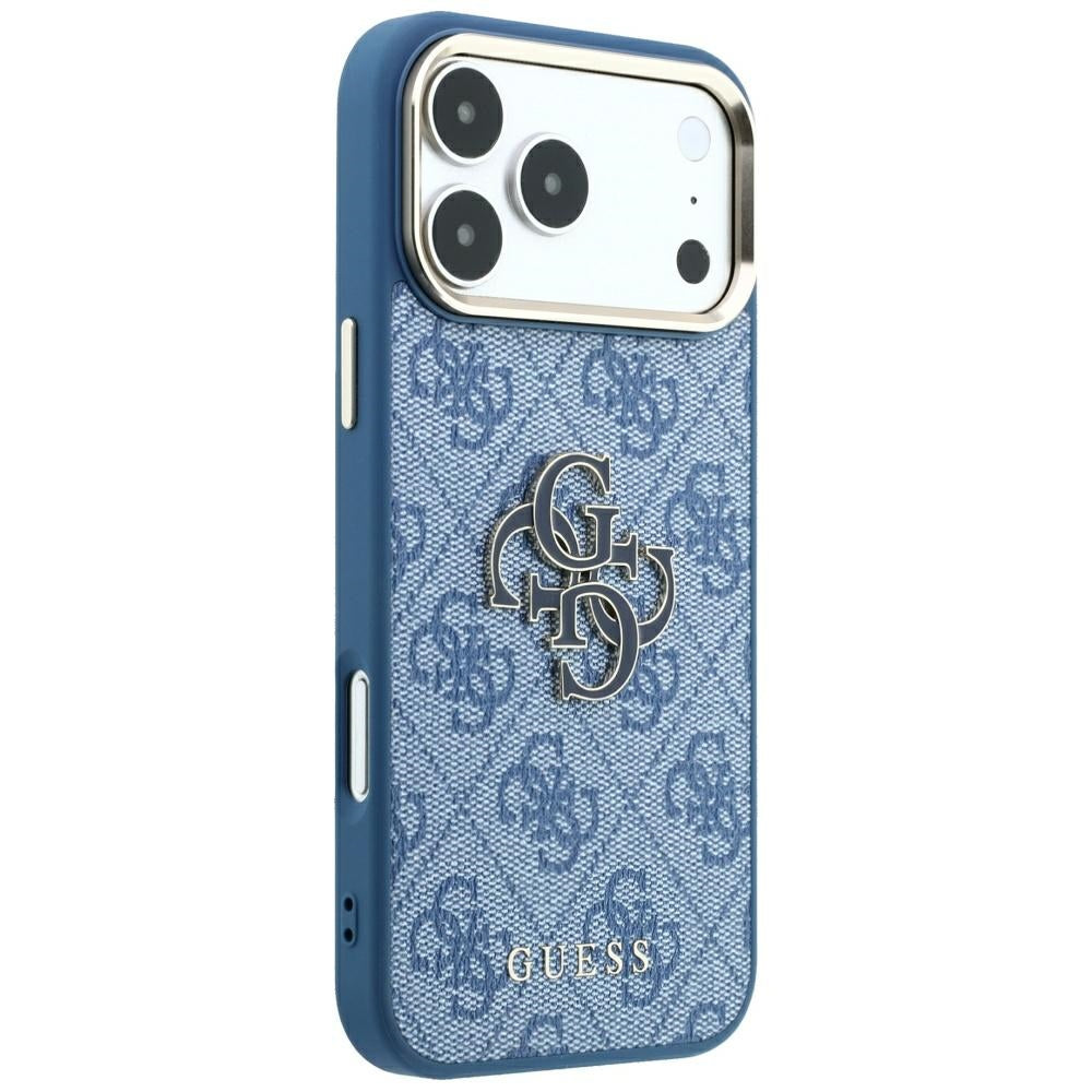 Capa para Apple iPhone 18 Pro Max / 17 Pro Max, Guess, 4G Big Resin Logo, Azul