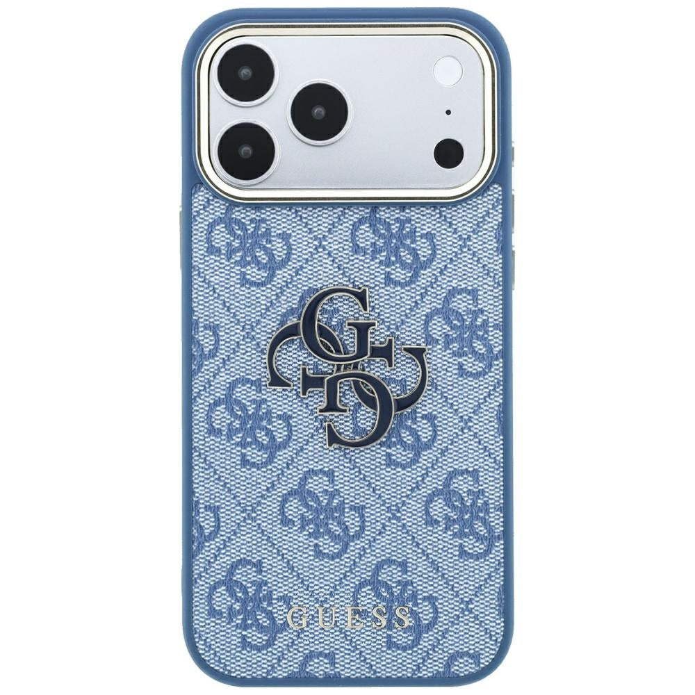 Capa para Apple iPhone 18 Pro Max / 17 Pro Max, Guess, 4G Big Resin Logo, Azul