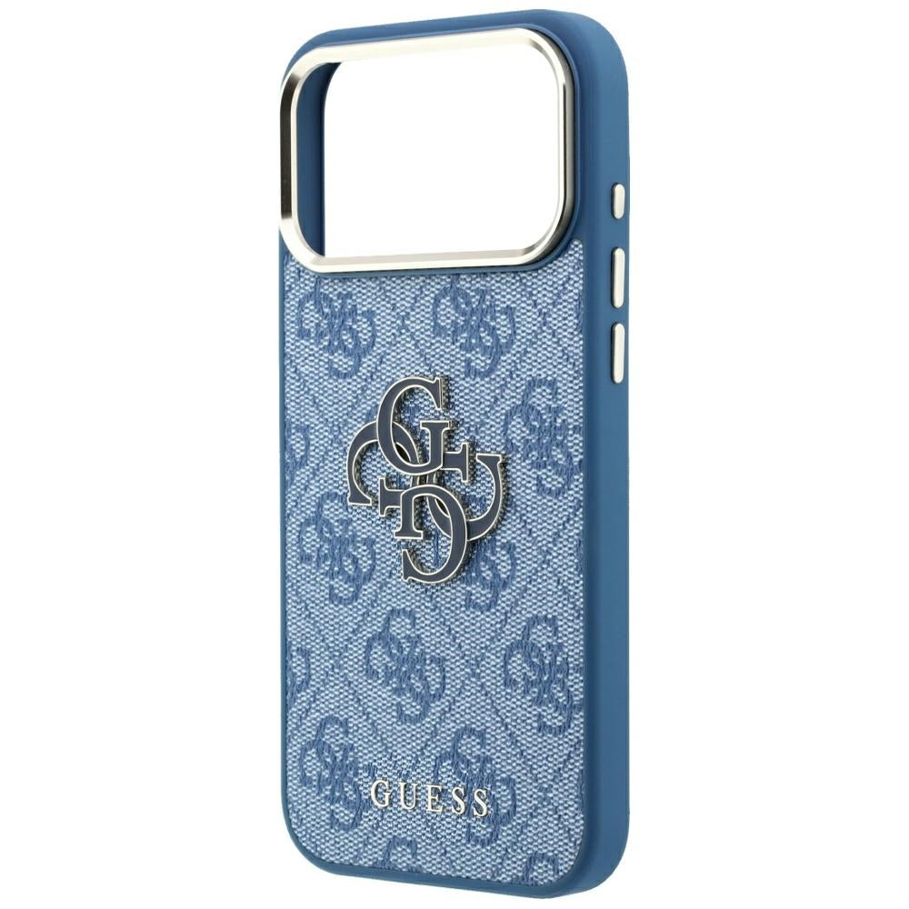 Capa para Apple iPhone 18 Pro Max / 17 Pro Max, Guess, 4G Big Resin Logo, Azul