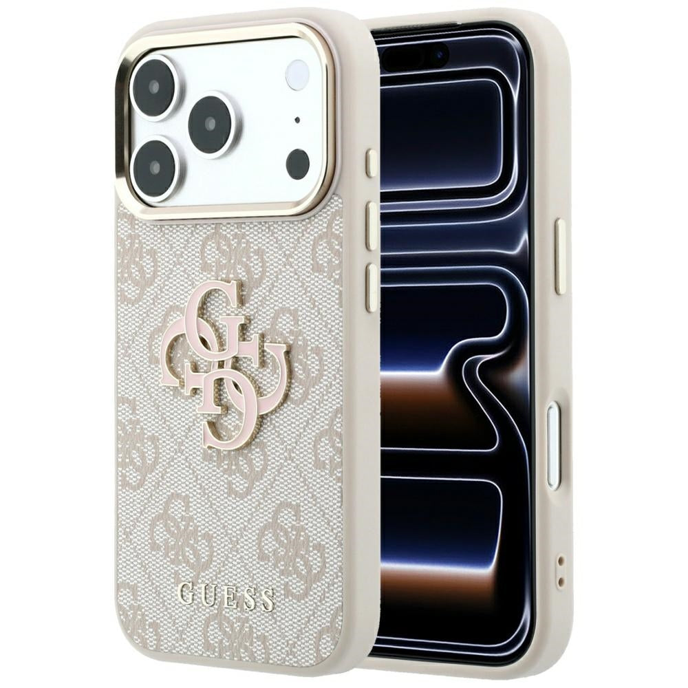 Capa para Apple iPhone 18 Pro Max / 17 Pro Max, Guess, 4G Big Resin Logo, Rosa