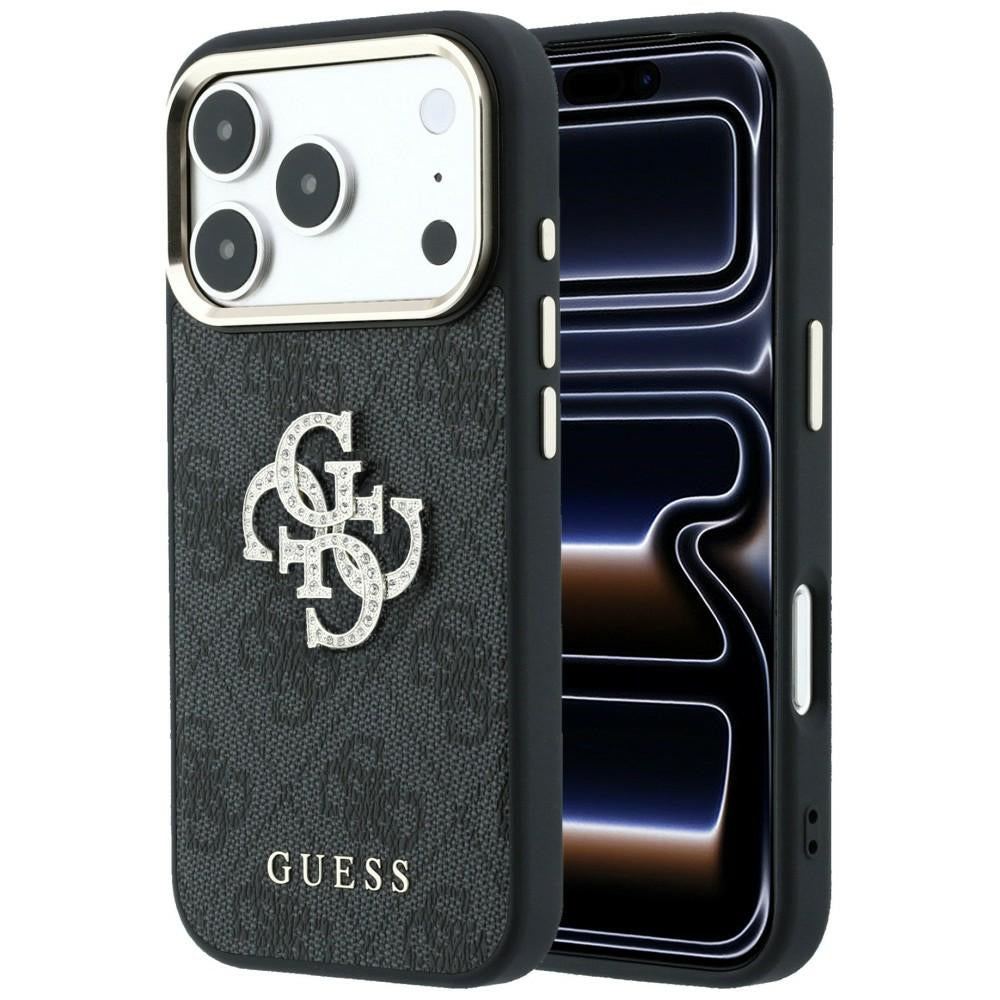 Capa para Apple iPhone 18 Pro Max / 17 Pro Max, Guess, 4G Big Strass Logo, Preta
