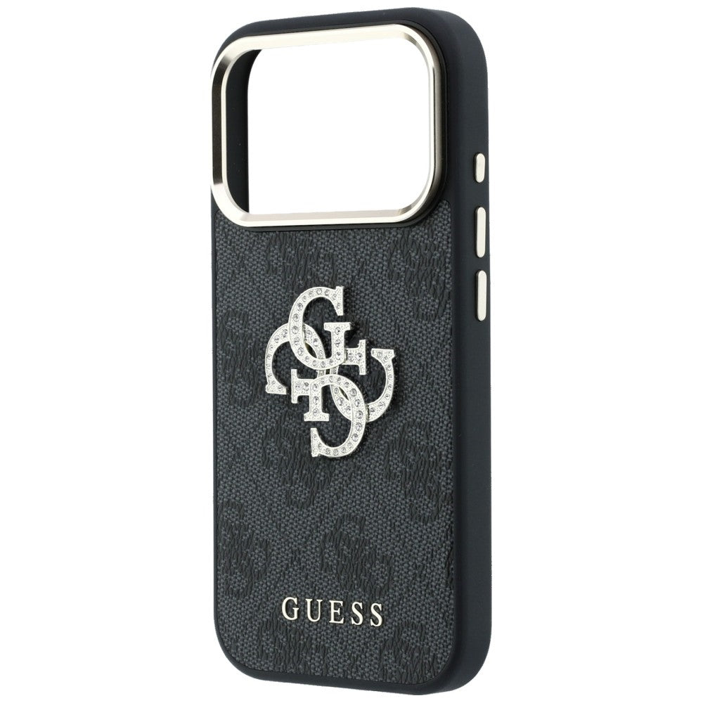 Capa para Apple iPhone 18 Pro Max / 17 Pro Max, Guess, 4G Big Strass Logo, Preta