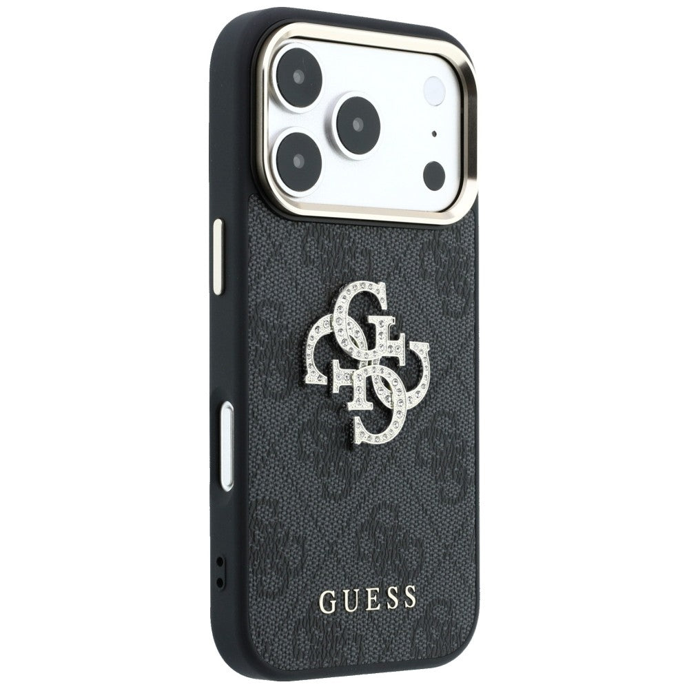 Capa para Apple iPhone 18 Pro Max / 17 Pro Max, Guess, 4G Big Strass Logo, Preta