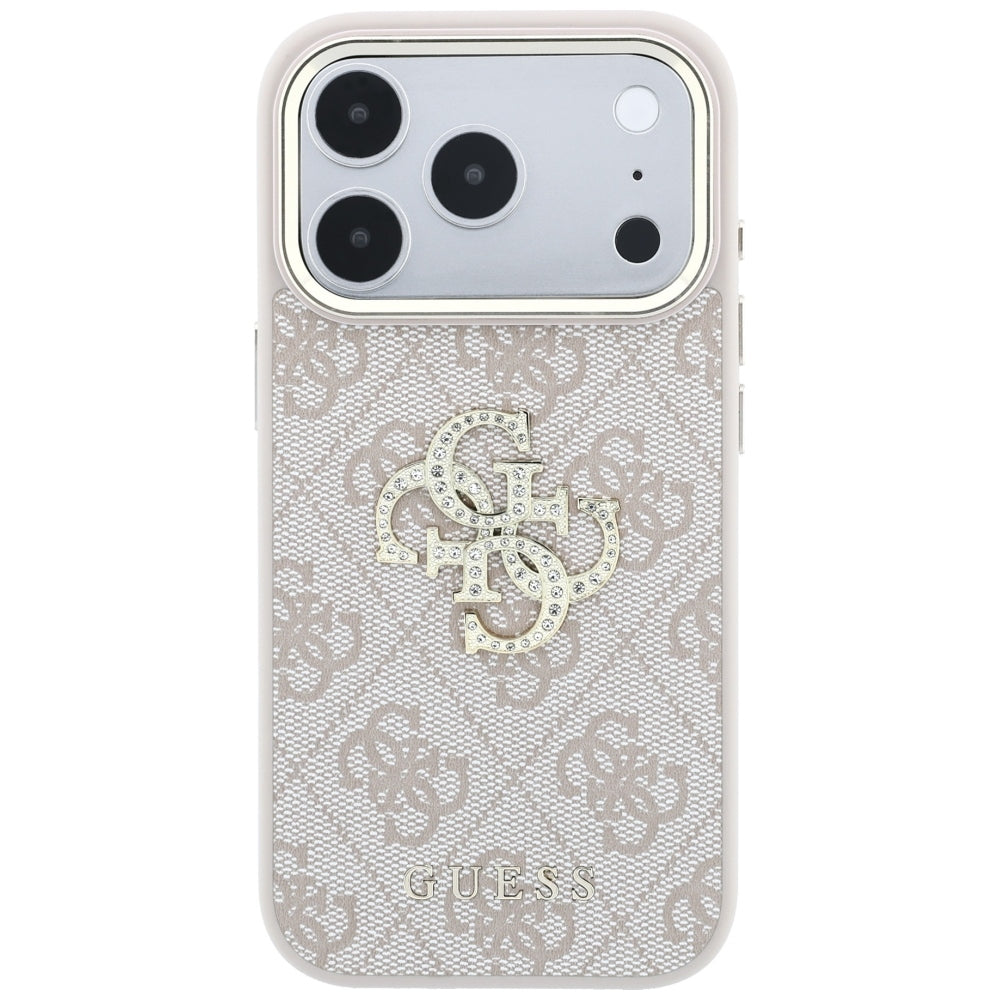 Case for Apple iPhone 18 Pro Max / 17 Pro Max, Guess, 4G Big Strass Logo, Pink