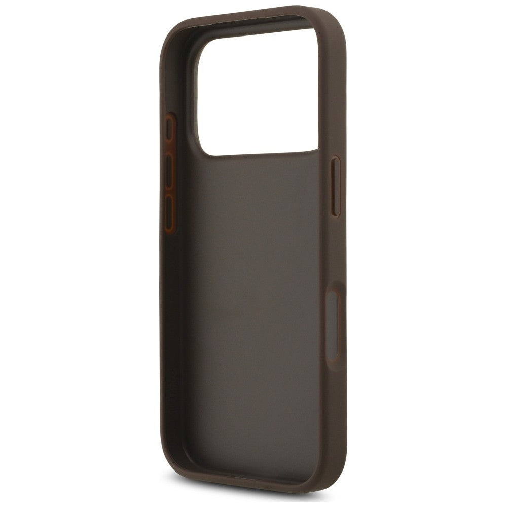 Capa para Apple iPhone 18 Pro Max / 17 Pro Max, Guess, 4G Classic Logo com Alça, Castanha