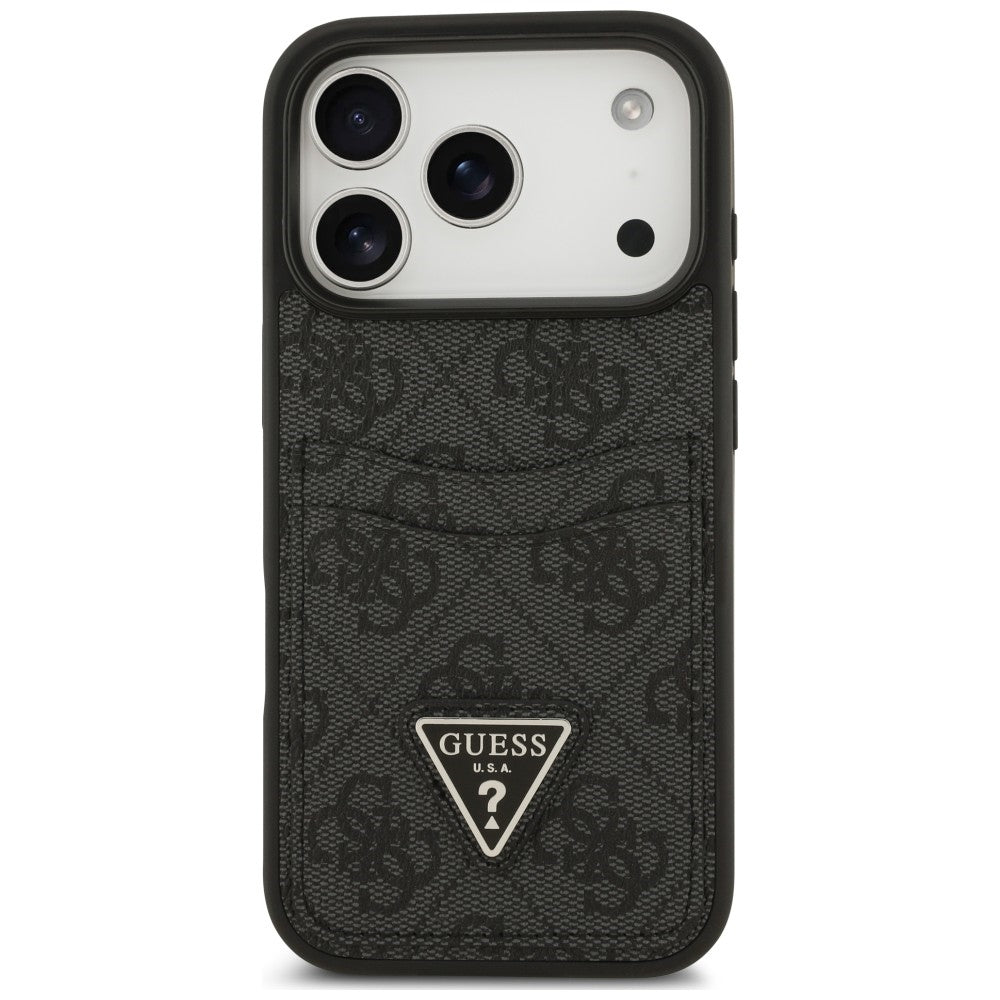 Capa para Apple iPhone 18 Pro Max / 17 Pro Max, Guess, 4G Double Card Triangle, Preta