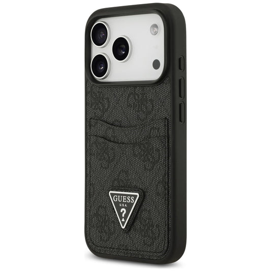 Capa para Apple iPhone 18 Pro Max / 17 Pro Max, Guess, 4G Double Card Triangle, Preta