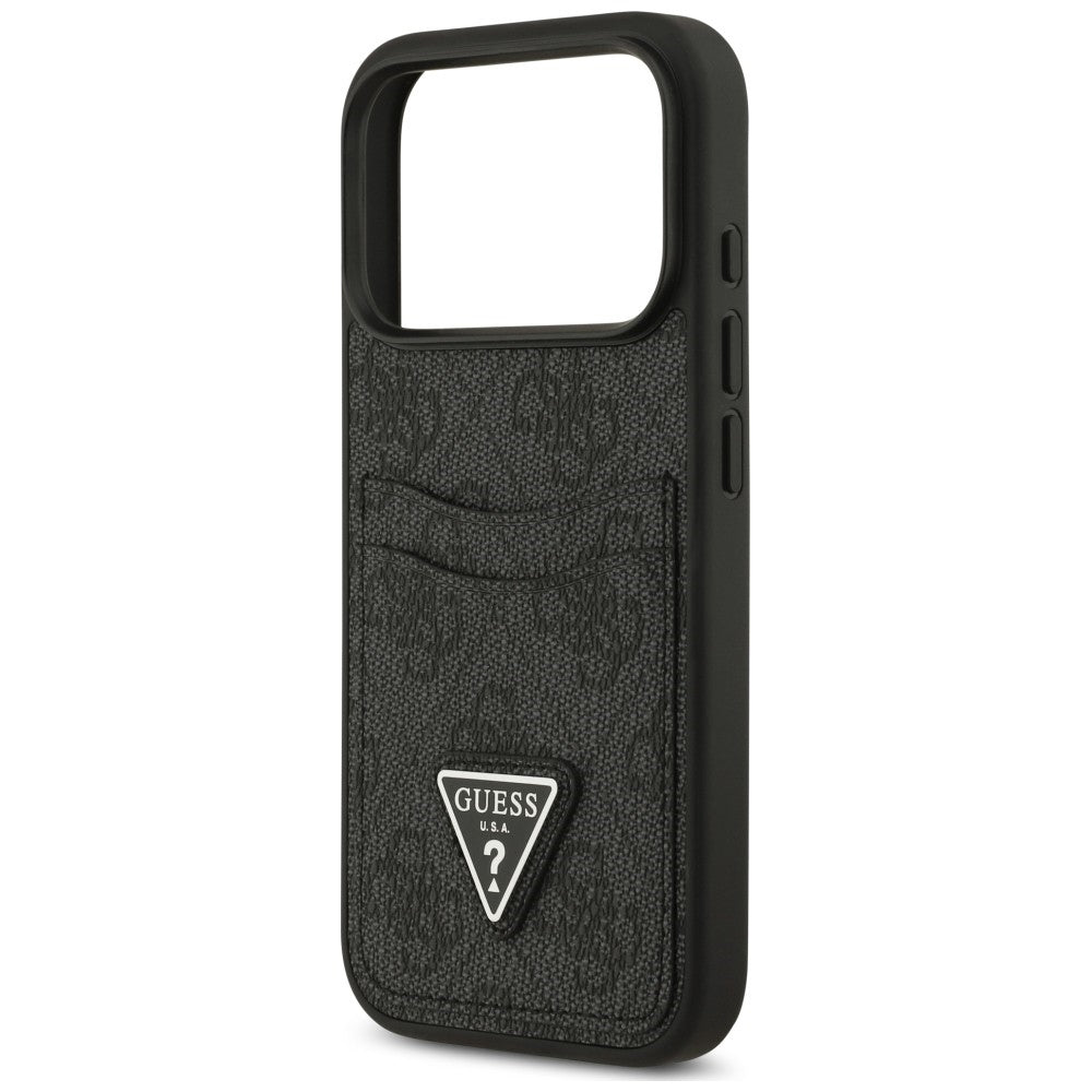 Capa para Apple iPhone 18 Pro Max / 17 Pro Max, Guess, 4G Double Card Triangle, Preta