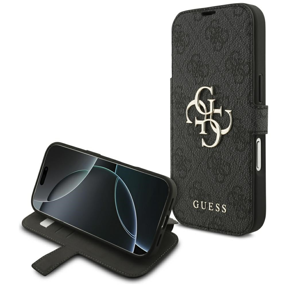 Capa para Apple iPhone 18 Pro Max / 17 Pro Max, Guess, Logótipo Metálico 4G, Preta