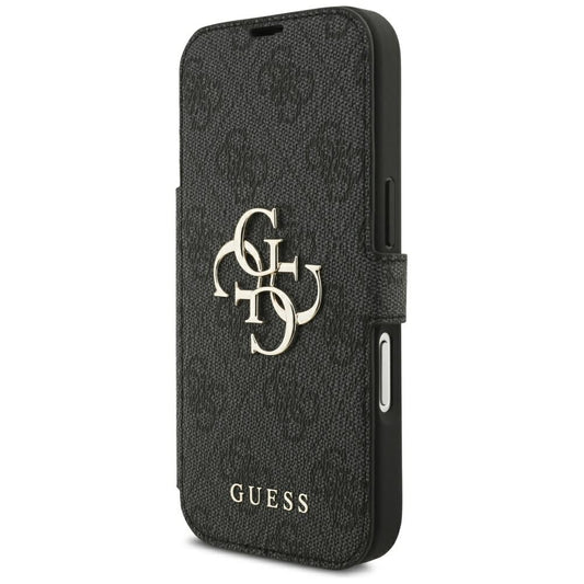 Capa para Apple iPhone 18 Pro Max / 17 Pro Max, Guess, Logótipo Metálico 4G, Preta