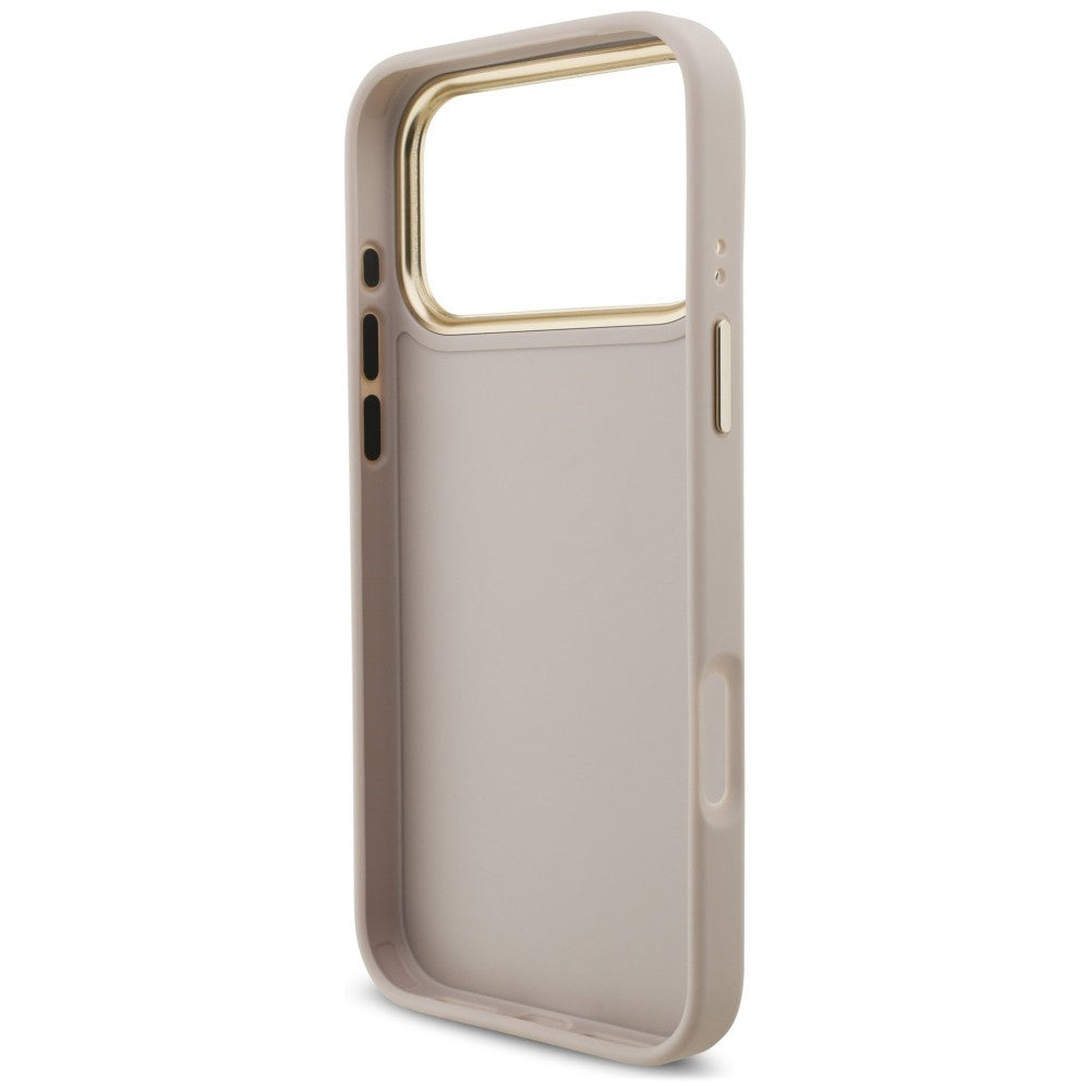 Capa para Apple iPhone 18 Pro Max / 17 Pro Max, Guess, Big 4G Classic Logo & Big Strap Metal Buttons, Rosa