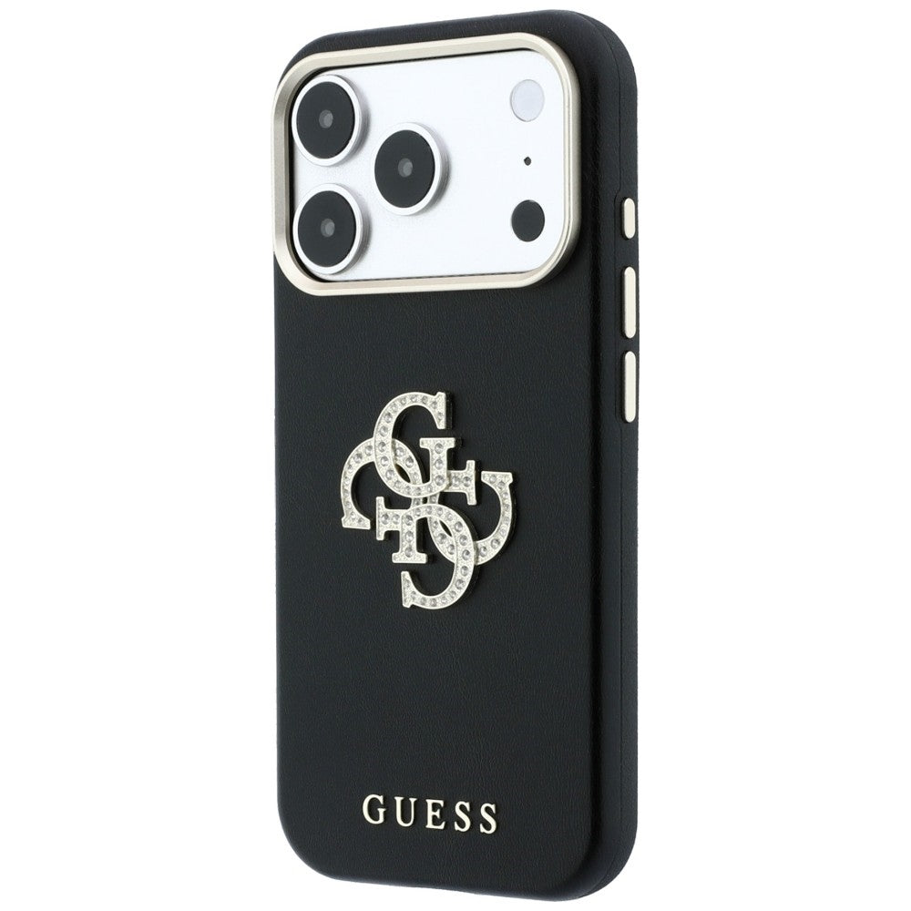 Capa para Apple iPhone 18 Pro Max / 17 Pro Max, Guess, Smooth Big Strass Logo, Preta
