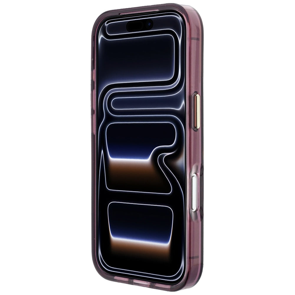 Capa para Apple iPhone 18 Pro Max / 17 Pro Max, Karl Lagerfeld, IML Big Signature Resin Logo Metal Frame, Vinho