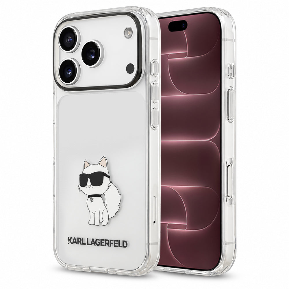 Capa para Apple iPhone 18 Pro Max / 17 Pro Max, Karl Lagerfeld, IML Choupette NFT, Transparente