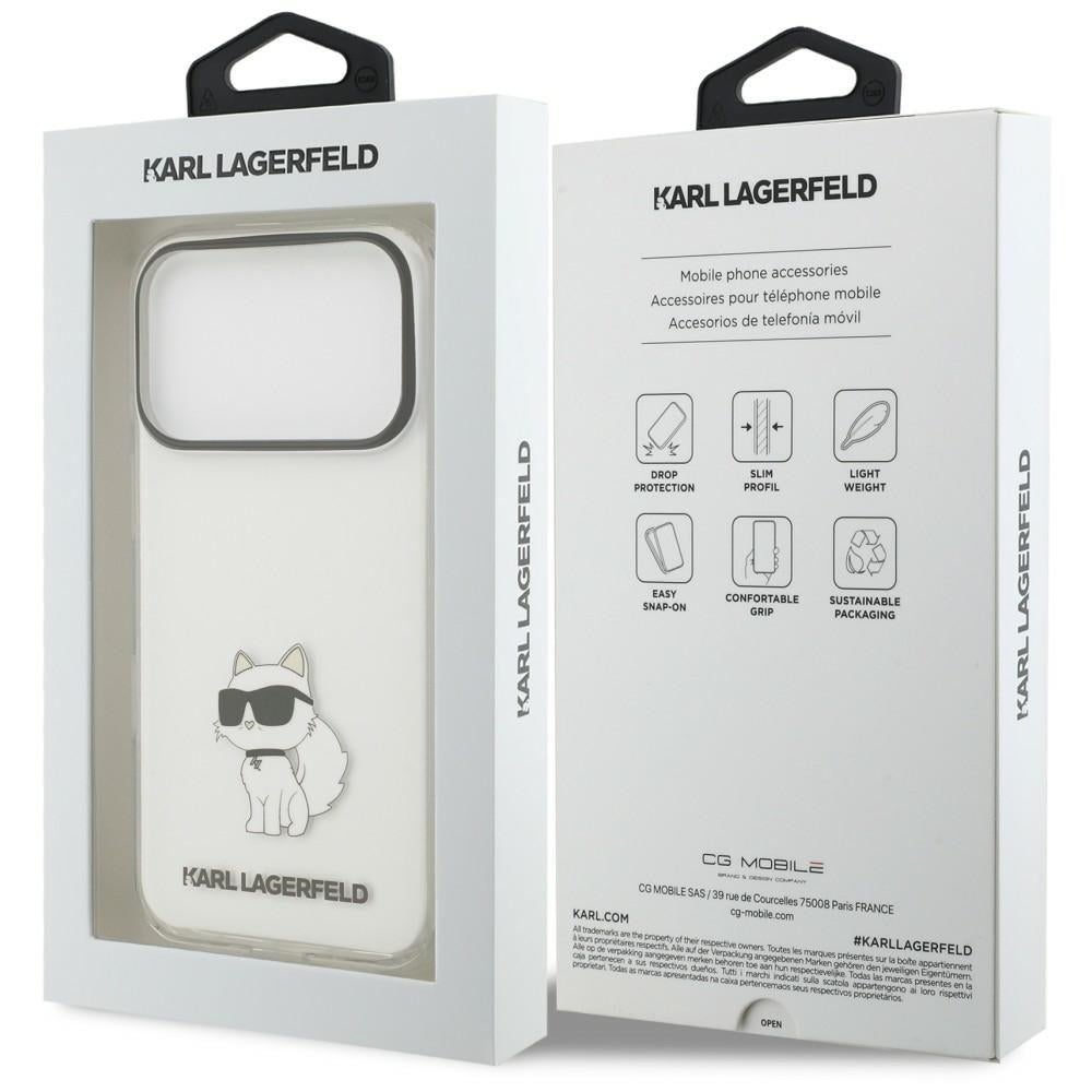 Capa para Apple iPhone 18 Pro Max / 17 Pro Max, Karl Lagerfeld, IML Choupette NFT, Transparente