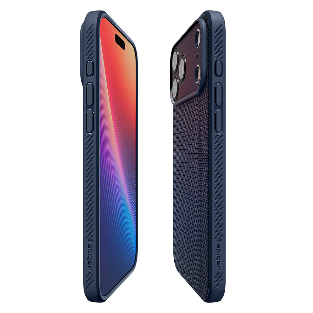 Capa para Apple iPhone 18 Pro Max / 17 Pro Max, Spigen, Liquid Air, Azul Marinho ACS12112