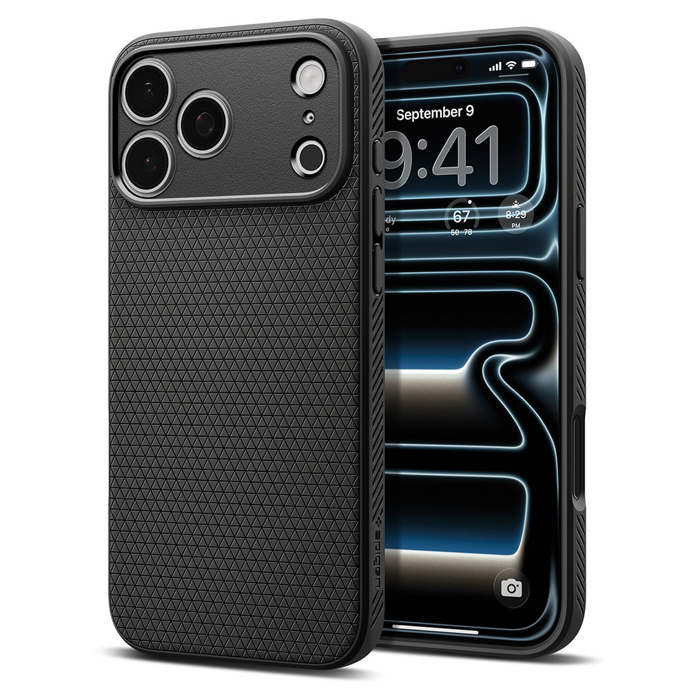 Capa para Apple iPhone 18 Pro Max / 17 Pro Max, Spigen, Liquid Air, Preto Fosco ACS12111