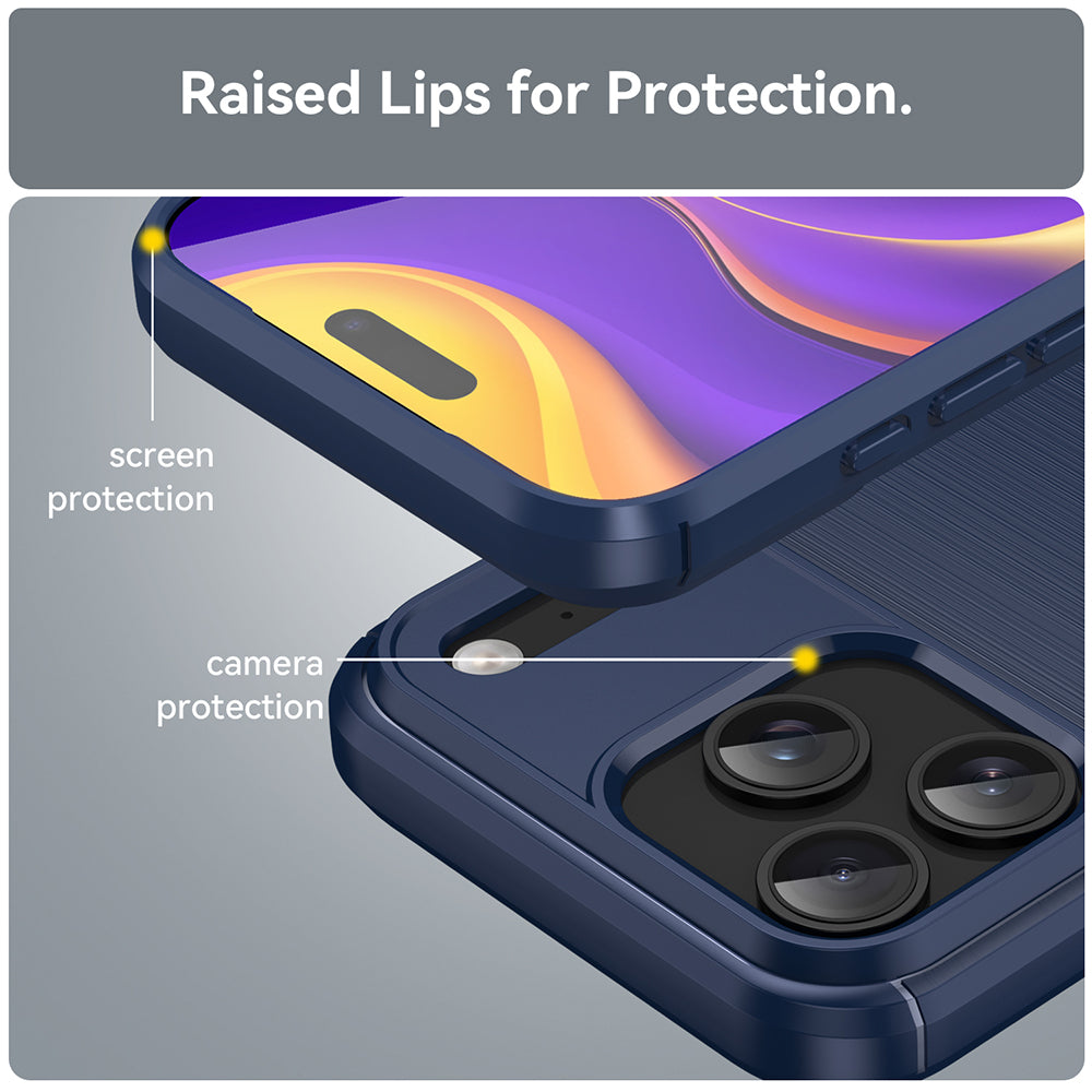 Capa para Apple iPhone 18 Pro Max / 17 Pro Max, Techsuit, Carbono, Azul