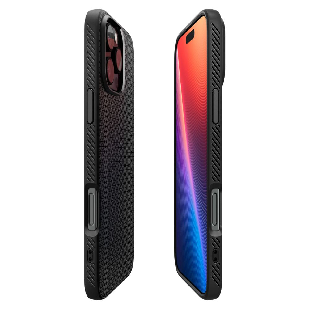 Capa para Apple iPhone 16 Pro, Spigen, Liquid Air, Preta Fosca ACS08117