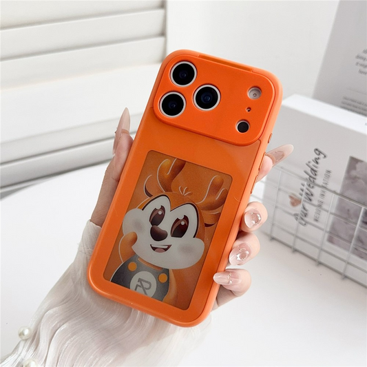 Capa para Apple iPhone 17 Pro Max, OEM, Ecrã Personalizado E-Ink, Laranja