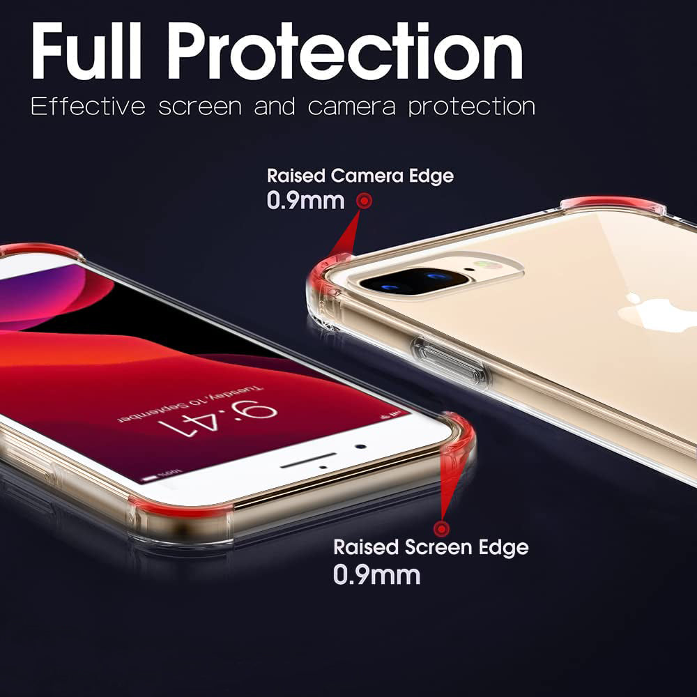 Capa para Apple iPhone 8 Plus / 7 Plus, Techsuit, Shockproof Clear, Transparente