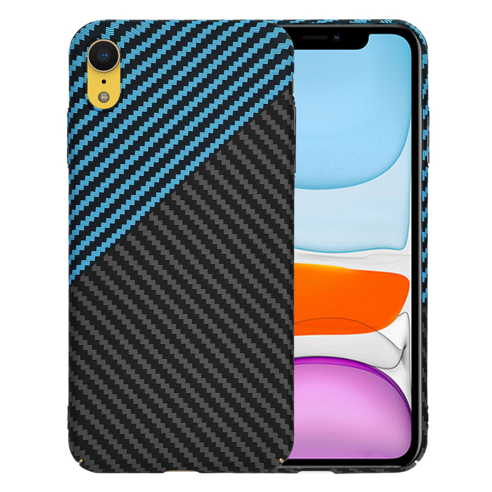 Capa para Apple iPhone XR, Techsuit, Carbonite FiberShell, Preto Azul