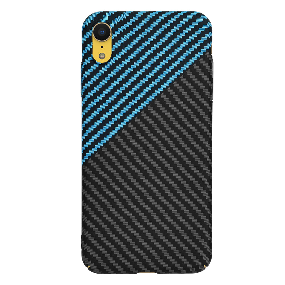 Capa para Apple iPhone XR, Techsuit, Carbonite FiberShell, Preto Azul