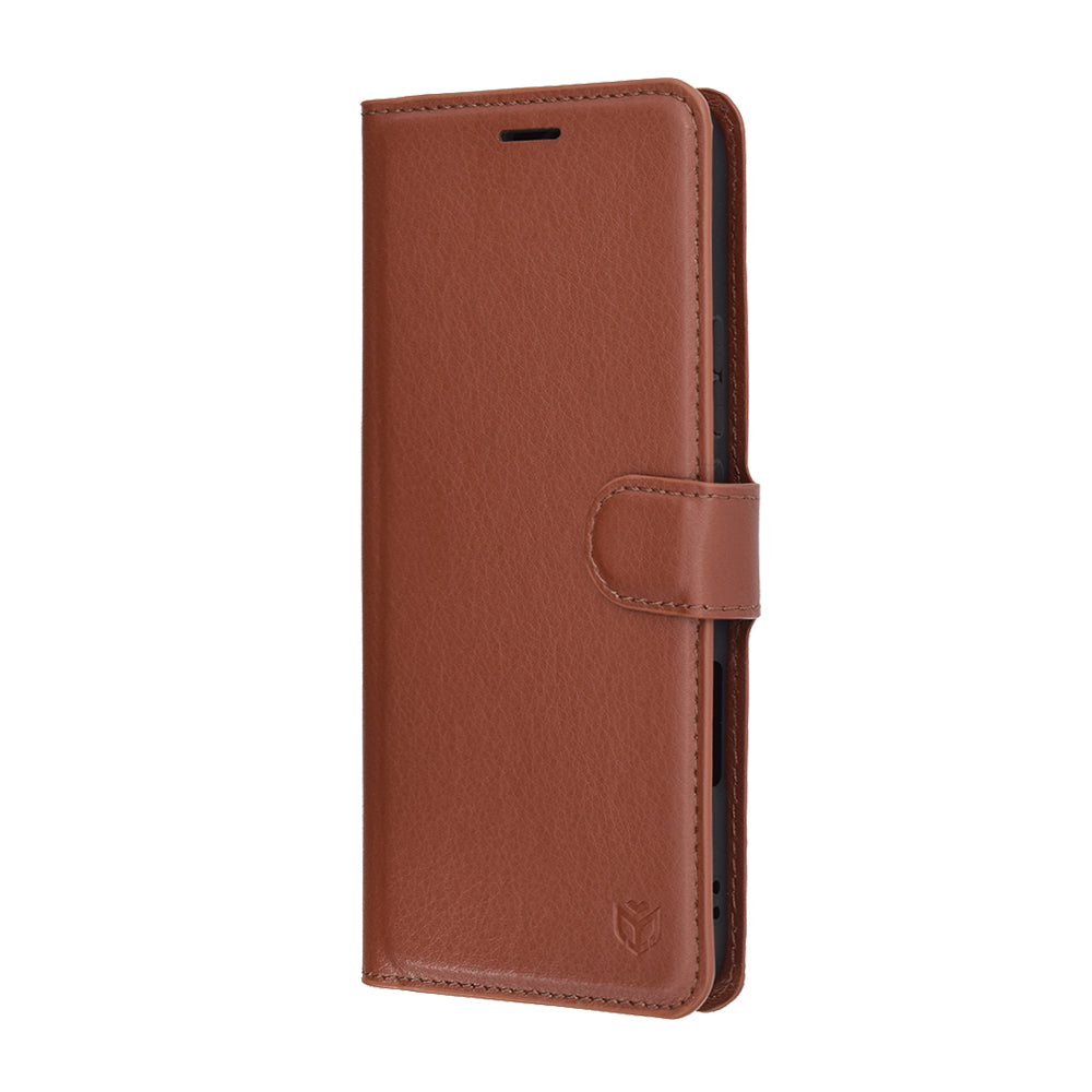 Capa para Honor 400 Lite, Techsuit, Leather Folio, Castanha