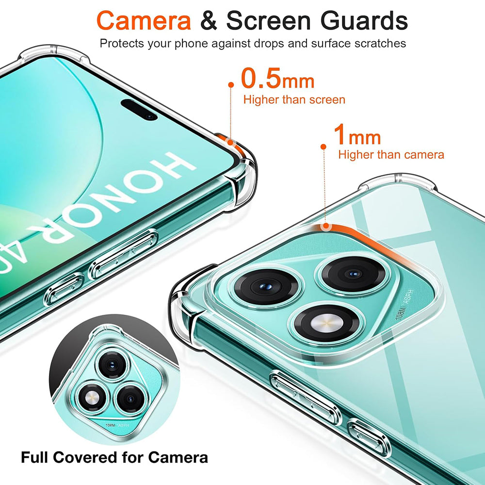 Capa para Honor 400 Lite, Techsuit, Shockproof Clear, Transparente