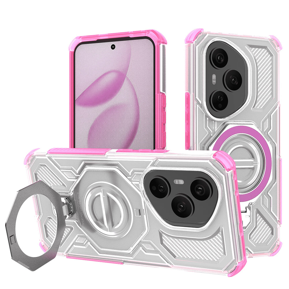 Capa para Honor 400 Pro, Techsuit, Carbon Shield Pro, Rosa