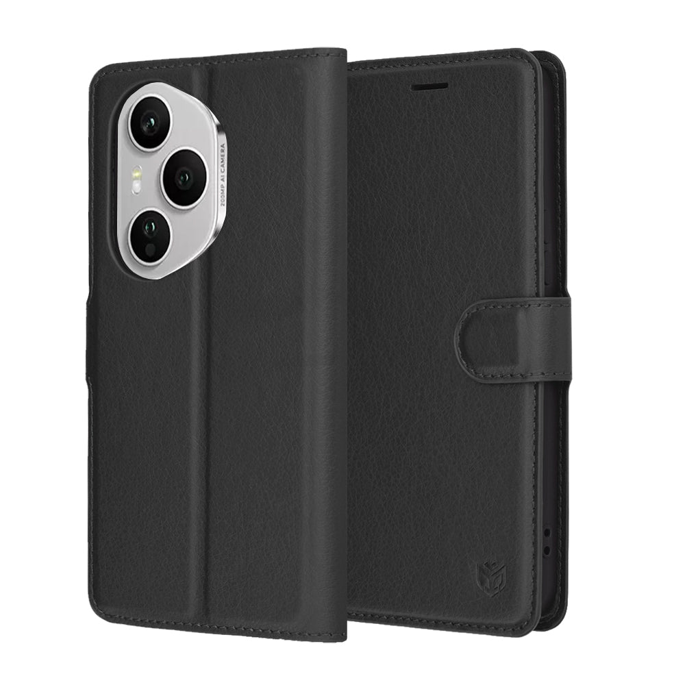 Capa para Honor 400 Pro, Techsuit, Leather Folio, Preta