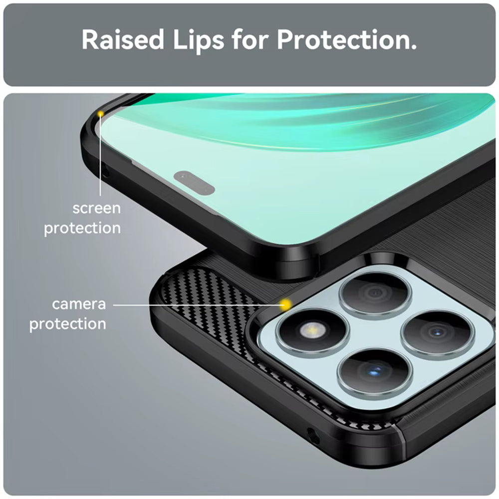 Capa para Honor 400 Smart 4G / X7d 4G / 400 Smart 5G, Techsuit, Carbono, Preta