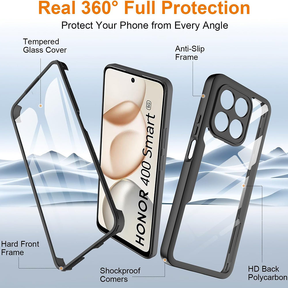 Capa para Honor 400 Smart 4G / X7d 4G / 400 Smart 5G, Techsuit, ColorVerse 360, Preta