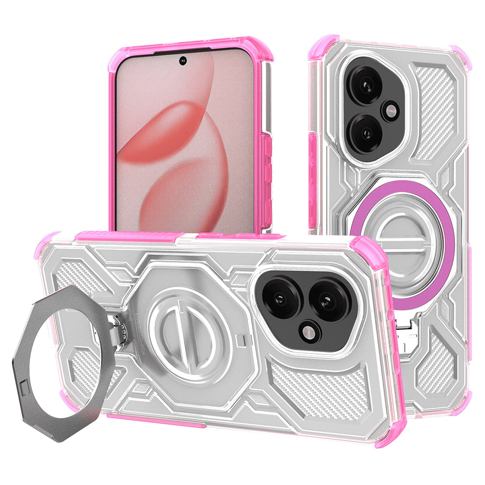 Capa para Honor 400, Techsuit, Carbon Shield Pro, Rosa
