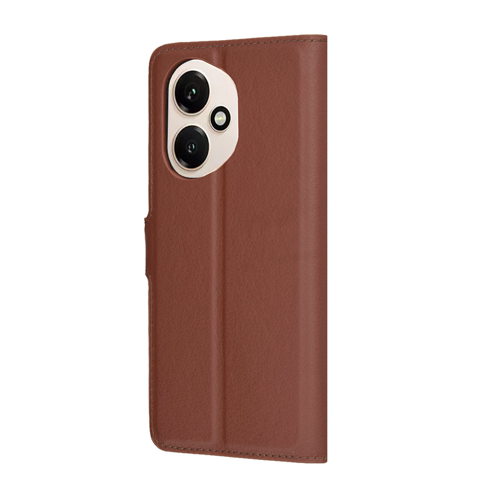 Capa para Honor 400, Techsuit, Leather Folio, Castanha