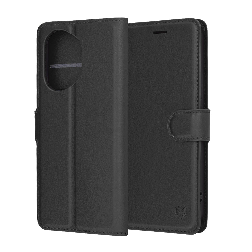 Capa para Honor 400, Techsuit, Leather Folio, Preta