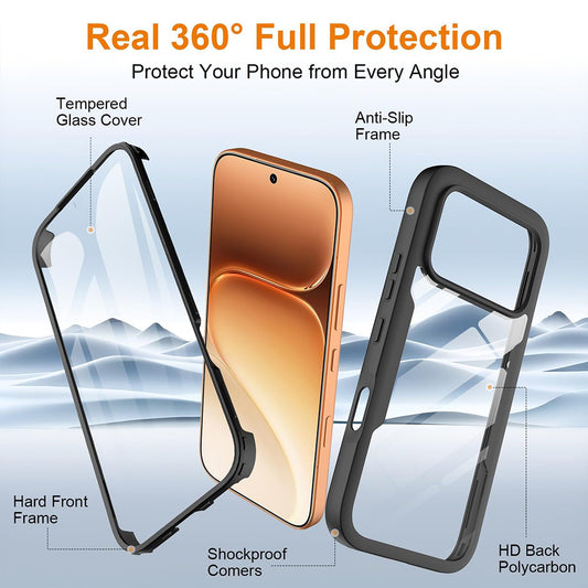 Capa para Honor 600 Pro / 600, Techsuit, ColorVerse 360, Preta
