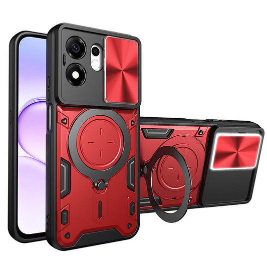 Capa para Honor 600 Smart, Techsuit, CamGuard Pro, Vermelha